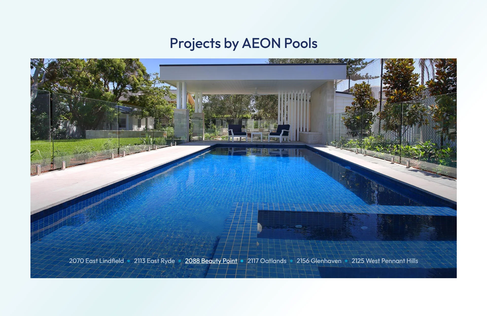 Aeon-pools-Website-development