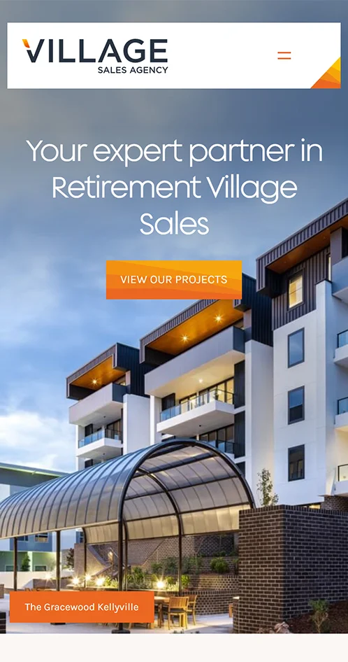 village-sale-agency-website-mobile